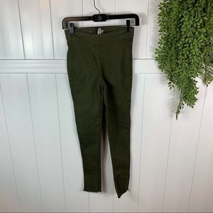 Free People Green Skinny Pull On Pants Womens Size 25